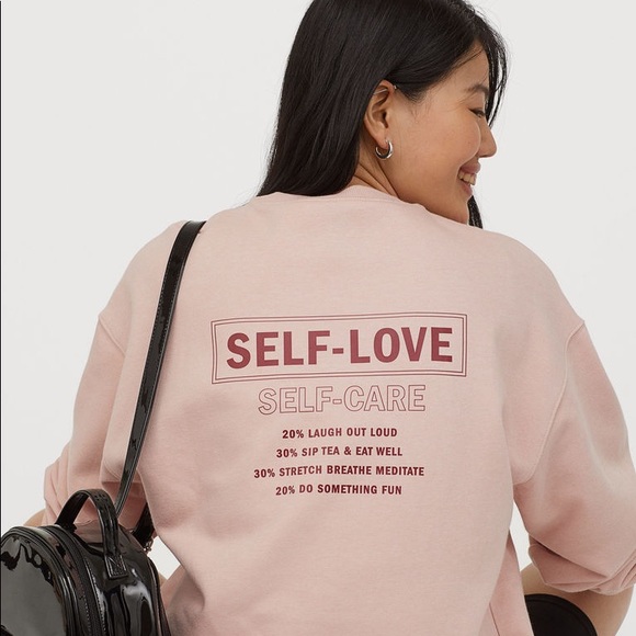 Divided Tops - Divided Self Love Crew Neck Sweatshirt